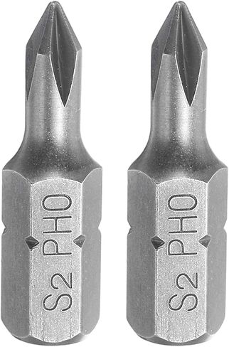 Harfington 2pcs Villips screwdriver bits 1/4 "Hex Shank PH3 Magnetic Head 1" Length S2 Steel Cross-Head Bits for Repair in Saudi Arabia