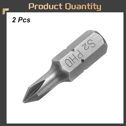 Harfington 2pcs Villips screwdriver bits 1/4 "Hex Shank PH3 Magnetic Head 1" Length S2 Steel Cross-Head Bits for Repair in Saudi Arabia