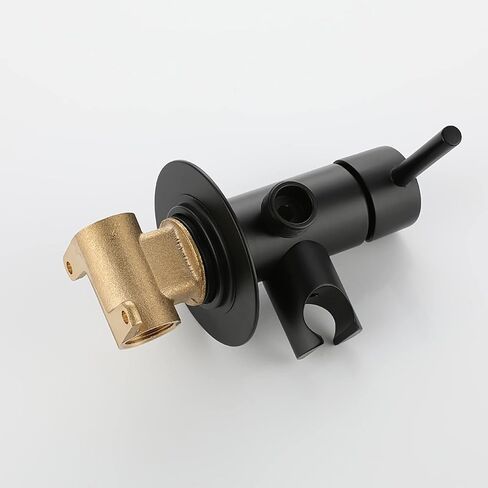 Handheld Bidet Sprayer for Toilet, Brass Cloth Diaper Sprayer Kit Wall Mounted Bidet Sprayer Set Single Handle Toilet Bidet Sprayer Kit with 150Cm Shower Hose,Black-Black in Kuwait