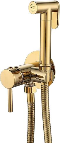 Handheld Bidet Sprayer for Toilet, Brass Cloth Diaper Sprayer Kit Wall Mounted Bidet Sprayer Set Single Handle Toilet Bidet Sprayer Kit with 150Cm Shower Hose,Black-Black in Kuwait