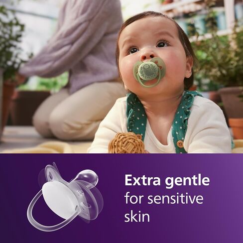 Philips Avent Ultra Soft Packifiers-تصميم تقويم الأسنان ، للأطفال من 6 إلى 18 شهرًا ، درع مرن ، حلمة متماثلة من السيليكون ، خالية من BPA ، 2 حالة تعقيم ، 4 حزمة ، SCF091/51 in Saudi Arabia