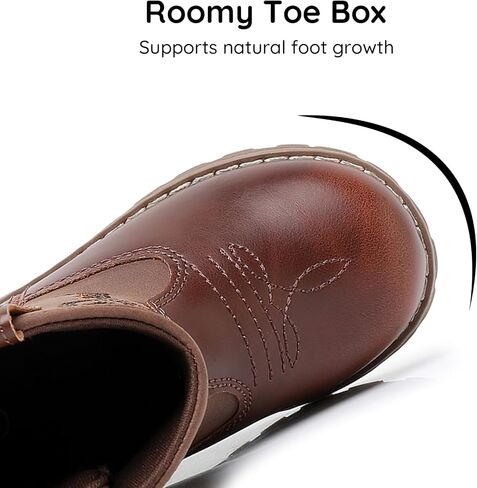 Apakowa Baby & Toddler Cowboy Boots for Boys Girls Infant Baby Cowboy Cowgirl Western Boots Round Toe All Seasons 6-36 Months (Infant/Toddler) in Saudi Arabia