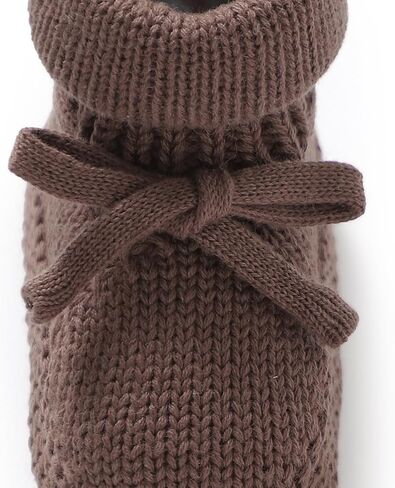 Hadetoto Newborn Baby Booties Cotton Knit Shoes Soft Cozy First Wakers Warm Booties for Toddler Infant Girl Boy in Kuwait