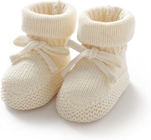Hadetoto حديثي الولادة Baby Baby Booties Cotton Knit Shoes Soft First Wakers Wakers Dark Booties for Toddler Infant Girl Boy in Kuwait