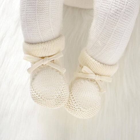 Hadetoto حديثي الولادة Baby Baby Booties Cotton Knit Shoes Soft First Wakers Wakers Dark Booties for Toddler Infant Girl Boy in Kuwait