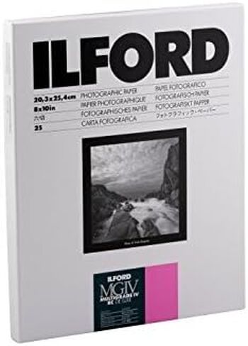 Ilford Multigrade IV RC Deluxe Resin Coated VC Variable Contrast - Black and White Enlarging Paper, 8x10 Inches, 25 Sheets, Glossy Surface (116 8190) Pack-2 in Saudi Arabia
