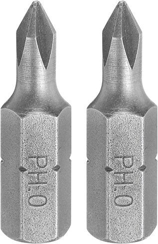 HARFINGTON 2pcs Phillips Screwdriver Bits 1/4" Hex Shank PH0 Magnetic Head 1" Length CR-V Steel Cross-head Drill Bits for Repair Work Electric Screw Driver in Saudi Arabia