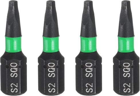 Harfington 4pcs SQ1 Square Square Square Bit 1/4 "Hex Shank 25mm/1" Magnetic 4 Point hex bits S2 S2 STEL in Saudi Arabia