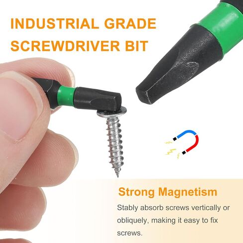 Harfington 4pcs SQ1 Square Square Square Bit 1/4 "Hex Shank 25mm/1" Magnetic 4 Point hex bits S2 S2 STEL in Saudi Arabia