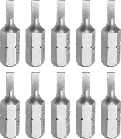 HARFINGTON 10pcs برك البراغي الرأس المسطح 1/4 "Hex Shank SL3 Magnetic Head 1" Length S2 Steel Smoot Screed Driver Bits for Repair in Saudi Arabia