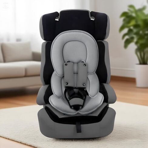 Pandaear Baby Car Insert الوسادة ، وسادة دعم الرأس والجسم للرضع لمقاعد السيارات ، وعروب الأطفال ، وناقلات ، وآلة قابلة للغسل ومحمولة -Grey in Saudi Arabia