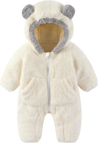 XIFAMNIY حديثي الولادة شتاء الثلث بيد الدب الزي Fleece بذلة دافئة ملابس رومبير ملابس لاعب رضع الفتيات in Kuwait