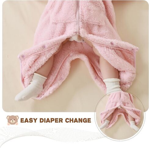 XIFAMNIY حديثي الولادة شتاء الثلث بيد الدب الزي Fleece بذلة دافئة ملابس رومبير ملابس لاعب رضع الفتيات in Kuwait
