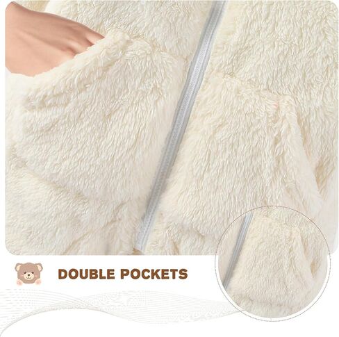 XIFAMNIY حديثي الولادة شتاء الثلث بيد الدب الزي Fleece بذلة دافئة ملابس رومبير ملابس لاعب رضع الفتيات in Kuwait