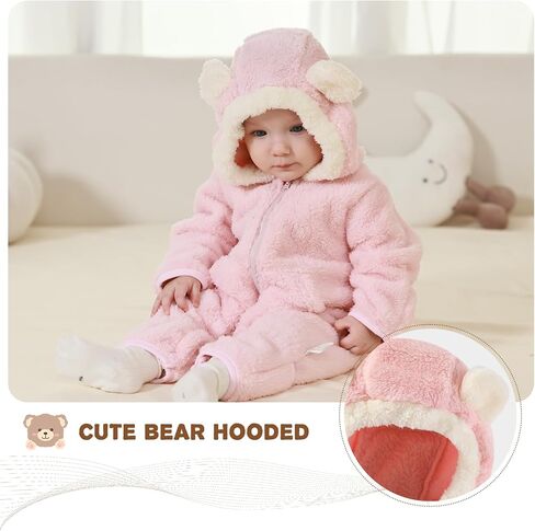 XIFAMNIY حديثي الولادة شتاء الثلث بيد الدب الزي Fleece بذلة دافئة ملابس رومبير ملابس لاعب رضع الفتيات in Kuwait
