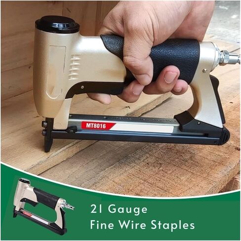 Professional Pneumatic Upholstery Stapler MT8016 Pneumatic Upholstery Stapler 21 Gauge 1/4" to 5/8" Length Fine Wire in Saudi Arabia