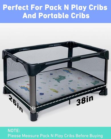 حزمة ولعب مرتبة 38 "x26" مرتبة سرير للطفل والطفل - حزمة n تلعب عالي الكثافة دعم الرغوة المحمولة قابلة للتنفس مقاومة للماء in Saudi Arabia