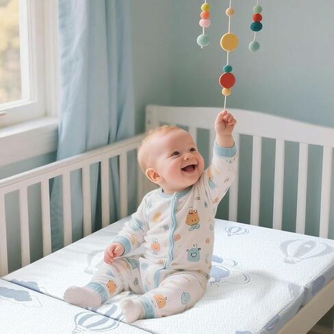 Trifold Pack and Play Mattress, 38"x26" High Density Foam Pack N Play Mattresses for Baby Toddler, Portable Travel Crib Mattress for Pack N Play, Playpen with Carry Bag, 1.5" in Kuwait