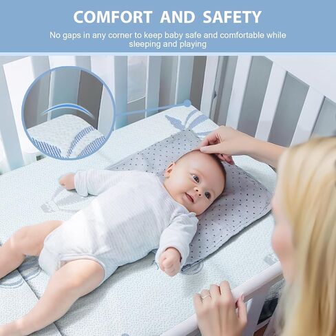Trifold Pack and Play Mattress, 38"x26" High Density Foam Pack N Play Mattresses for Baby Toddler, Portable Travel Crib Mattress for Pack N Play, Playpen with Carry Bag, 1.5" in Kuwait