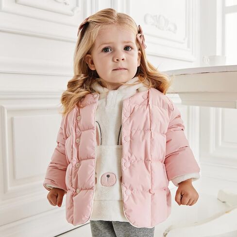 Dave & Bella Toddler Winter Down Down ، Baby Boy Girl Lightweight Pudder Puffer Coat Kids Allable Royproofwear in Kuwait