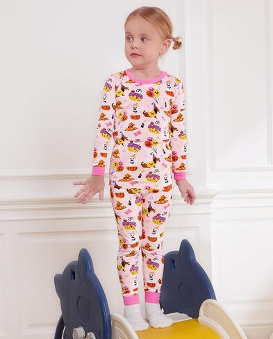 babee Reshinee Bamboo Viscose Toddler Girls Kids Pajamas Unicorn Mermaid Pjs Long Sleeve Snug fit 12M-8Y 2pcs Soft Jammies in Kuwait