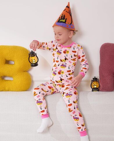 babee Reshinee Bamboo Viscose Toddler Girls Kids Pajamas Unicorn Mermaid Pjs Long Sleeve Snug fit 12M-8Y 2pcs Soft Jammies in Kuwait