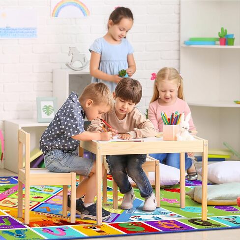 Educational Kids Rug – 3x5 Feet ABC Alphabet with Animals, Numbers, Colors & Seasons Toddler's Playmat – Soft Washable Non-Slip Learning Carpet for Toddlers, Preschool & Classroom in Saudi Arabia