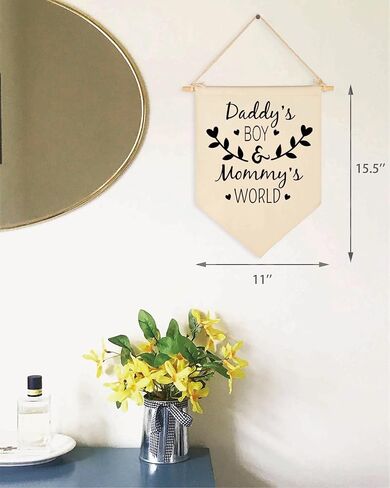 Let Him Sleep, for When He Wakes, He Will Move Mountains -Canvas Hanging Flag Banner Wall Sign Decor Gift for Baby Kids Boy Nursery Teen Room Front Door in Kuwait