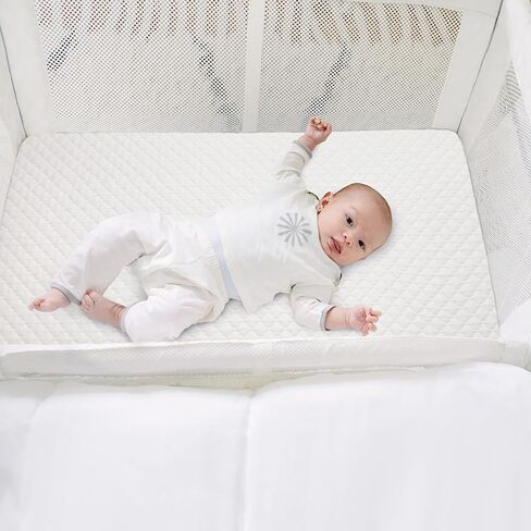 Pro Goleem Baby Bassinet Praytress Pad 32 "X16" Oval ، Probroof Soft Soft Memory Foam ، FIM Side Cradle Mattress Fit Moses Starch/Fisher-Price Series/Delta Kids/Dreamonme in Saudi Arabia