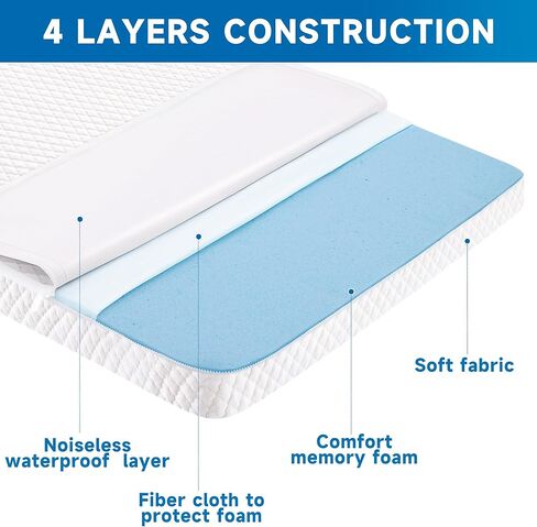 Pro Goleem Baby Bassinet Praytress Pad 32 "X16" Oval ، Probroof Soft Soft Memory Foam ، FIM Side Cradle Mattress Fit Moses Starch/Fisher-Price Series/Delta Kids/Dreamonme in Saudi Arabia