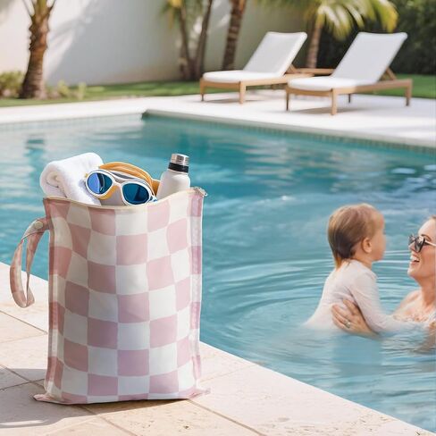 RelaxScene Wet Dry Bags Water Resistant - 2 Pack Reusable Waterproof Wet Dry Bag for Swimsuits & Baby Clothes - Leakproof Storage Pouch Bag for Travel & Baby Diaper - Travel Laundry Daycare Bags in Saudi Arabia