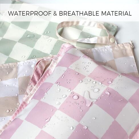 RelaxScene Wet Dry Bags Water Resistant - 2 Pack Reusable Waterproof Wet Dry Bag for Swimsuits & Baby Clothes - Leakproof Storage Pouch Bag for Travel & Baby Diaper - Travel Laundry Daycare Bags in Saudi Arabia
