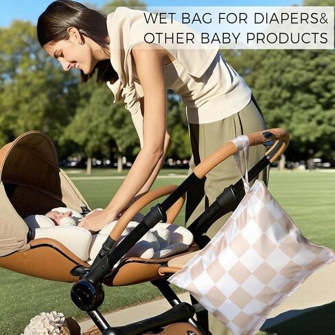 RelaxScene Wet Dry Bags Water Resistant - 2 Pack Reusable Waterproof Wet Dry Bag for Swimsuits & Baby Clothes - Leakproof Storage Pouch Bag for Travel & Baby Diaper - Travel Laundry Daycare Bags in Saudi Arabia