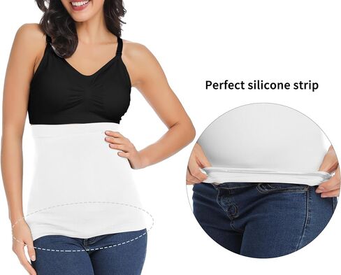 Rheane Belly Bands For Pregnant Women Jeans, Maternity Jeans Belly Band, Maternity Pants Bands With Extender (Black 2) in Saudi Arabia