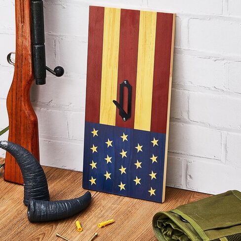 Sintuff 2 جهاز كمبيوتر شخصى العلم الغزلان الجمجمة تركيب عدة الأوروبي جبل الجمجمة شماعات خشبية الغزلان تصاعد اللوحة لقرون الجمجمة القرن الجدار ديكور المنزل في الهواء الطلق هدية عيد الاستقلال، 17 × 8 × 0.6 بوصة in Kuwait