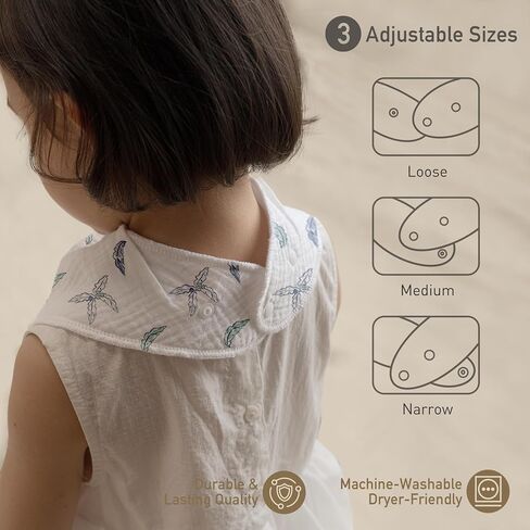 Muslin Baby Bibs 8 Pack ، Baby Bandana سحل مريلة للسيلان والمسنين ، والقطن ناعم للسيدات للفتيات الفتيان in Kuwait