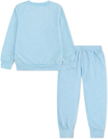 Hurley unisex-baby Soft Basic Cloud Slub Crewneck Sweatshirt and Joggers 2-piece Outfit Set in Saudi Arabia