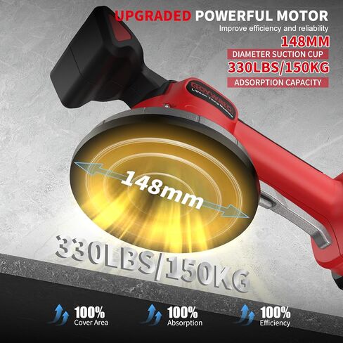 Tile Vibration Tool Cordless - 10 Adjustable Speed Tile Suction Cup Vibrating Tool - Tiling Vibration Leveling Machine with 21V 2.0Ah Battery & Lock Design for Floor Tiles Wall Installation in Kuwait