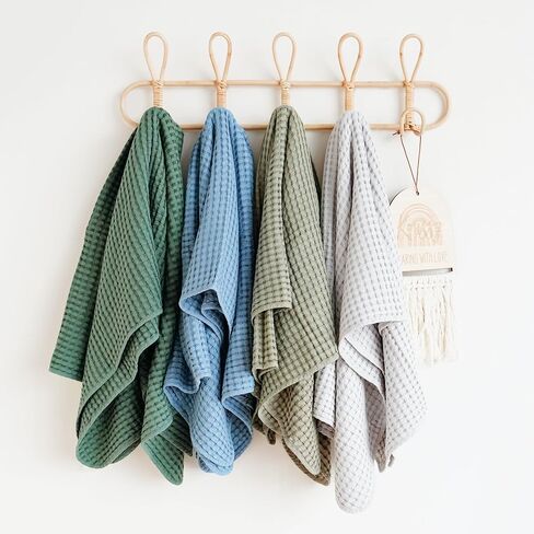 Konssy Waffle Baby Blanket - Soft & Cozy Nursery Swaddle Blanket, Lightweight Toddler Throw for Boys & Girls, Ideal for Wrapping (Oat) in Saudi Arabia