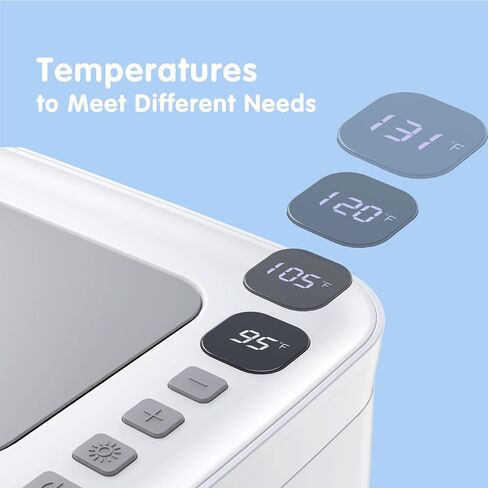 Baby Wipe Warmer Baby Wet Wipes Dispenser, Cozygrow Diaper Wipe Warmer with LED Light & Transparent Viewing Window, Adjustable 95℉-131℉, 1.5 Meter Plug Cord in Saudi Arabia