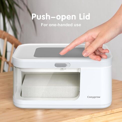 Baby Wipe Warmer Baby Wet Wipes Dispenser, Cozygrow Diaper Wipe Warmer with LED Light & Transparent Viewing Window, Adjustable 95℉-131℉, 1.5 Meter Plug Cord in Saudi Arabia