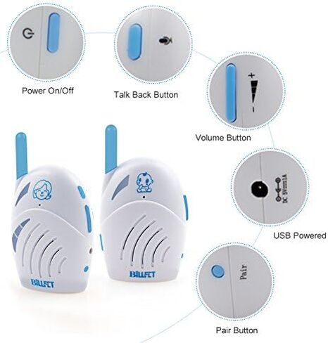Audio Baby Monitor Intercom walkie-Talkie Two-Way Portable USB Charging in Saudi Arabia