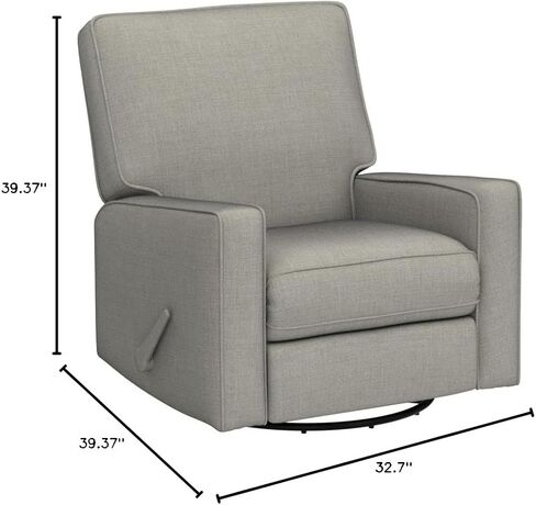 Harkawon Swivel Rocker Recliner Chair, Glider Rocker Recliner, Rocking Chair Nursery, Fabric Chair with High Back, Deep Seat, for Living Room, Bedroom (Dark Grey) in Saudi Arabia