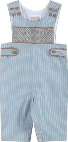 Baby Boys Pinstripe Smocked Overalls in Saudi Arabia