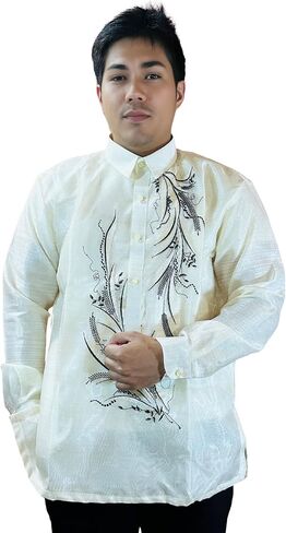 الأكمام الطويلة الأورجانزا بارونج تاغالوغ - اطلب الولايات المتحدة الحجم in Kuwait