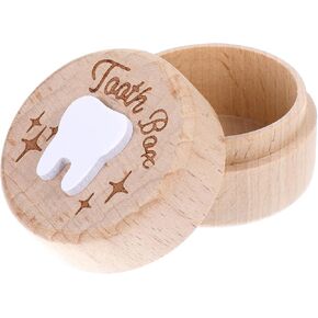 Tooth Fairy Box,Easy to store Wooden Keepsake Box for First Lost Teeth,Cute Tooth Holder for Kids Teeth,Put Under Pillow in Kuwait
