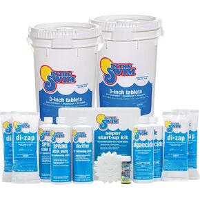 In The Swim 3 Inch Stabilized Chlorine Tablets for Sanitizing Swimming Pools - Individually Wrapped, Slow Dissolving - 90% Available Chlorine - Tri-Chlor - 10 Pounds in Kuwait