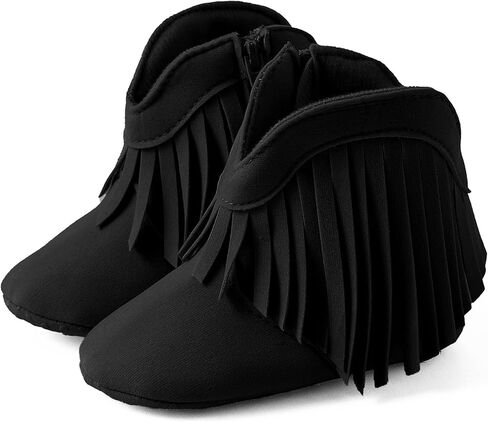 Jastore Baby Girls Cowboy Boots Boots Side Zipper Moccasins Soft Bottom Bottom in Kuwait