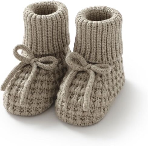 Neiwech Baby Booties Newborn First Walkers Knit Bootie Cozy Warm Soft Sock Shoes for Infant Boys Girls in Kuwait