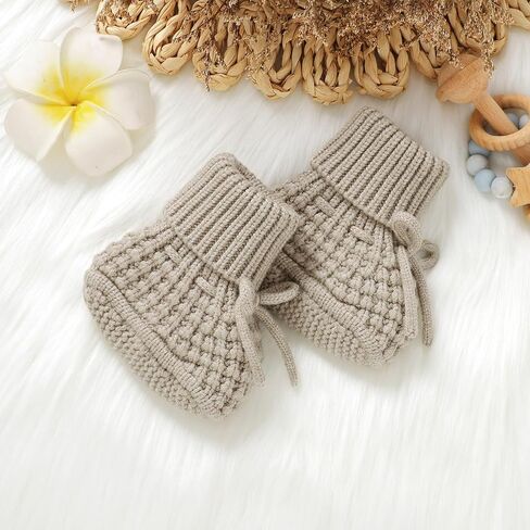 Neiwech Baby Booties Newborn First Walkers Knit Bootie Cozy Warm Soft Sock Shoes for Infant Boys Girls in Kuwait